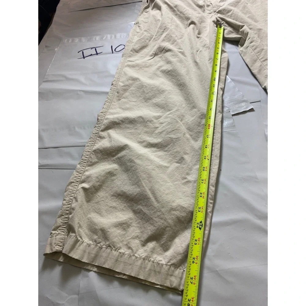 Beige Khaki Wide Leg‎ Pants Womens Relaxed Fit Casual Chinos
